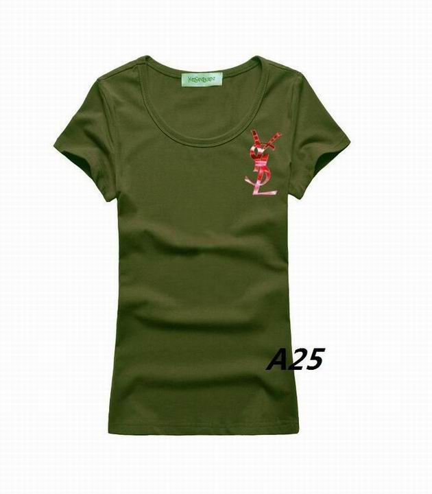 YSL short round collar T woman S-XL-084